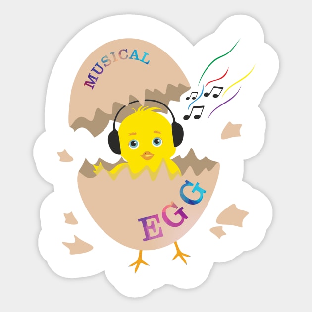 Musical egg Sticker by Sergey86